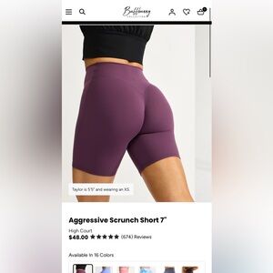 BuffBunny Deep Purple Bike Shorts